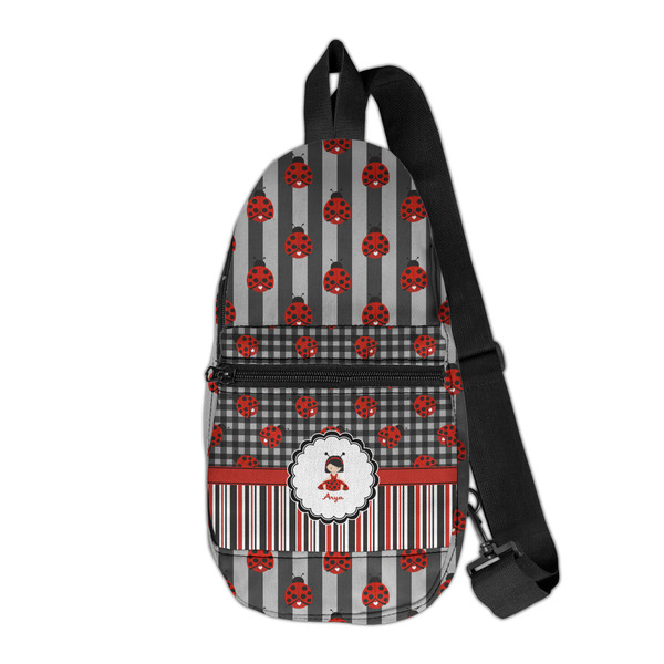 Custom Ladybugs & Stripes Sling Bag (Personalized)