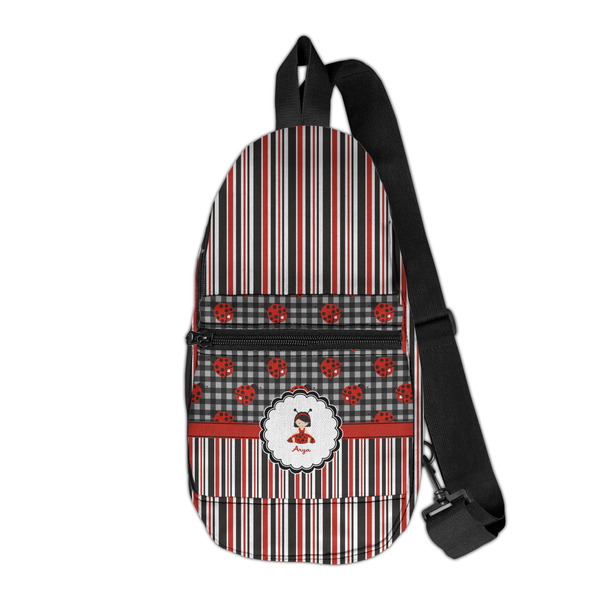 Custom Ladybugs & Stripes Sling Bag (Personalized)