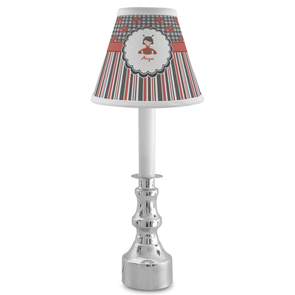 Ladybugs & Stripes Small Chandelier Lamp - LIFESTYLE (on candle stick)