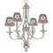 Ladybugs & Stripes Small Chandelier Shade - LIFESTYLE (on chandelier)