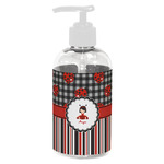 Ladybugs & Stripes Plastic Soap / Lotion Dispenser (8 oz - Small - White) (Personalized)