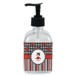 Ladybugs & Stripes Glass Soap & Lotion Bottle - Single Bottle (Personalized)