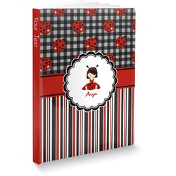 Ladybugs & Stripes Softbound Notebook - 7.25" x 10" (Personalized)