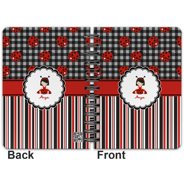 Ladybugs & Stripes Spiral Journal 5 x 7 - Apvl