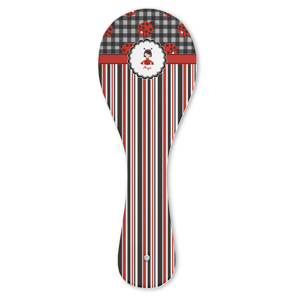 Custom Ladybugs & Stripes Ceramic Spoon Rest (Personalized)