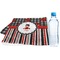 Ladybugs & Stripes Sports Towel Folded with Water Bottle