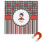 Ladybugs & Stripes Square Car Magnet - 10" (Personalized)