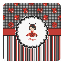 Ladybugs & Stripes Square Decal (Personalized)