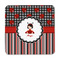 Ladybugs & Stripes Square Fridge Magnet - FRONT