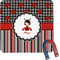 Ladybugs & Stripes Square Fridge Magnet (Personalized)