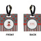 Ladybugs & Stripes Square Luggage Tag (Front + Back)