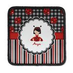 Ladybugs & Stripes Iron On Square Patch w/ Name or Text