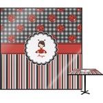 Ladybugs & Stripes Square Table Top - 24" (Personalized)