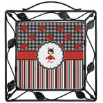 Ladybugs & Stripes Square Trivet (Personalized)