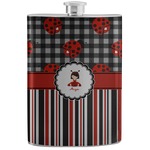 Ladybugs & Stripes Stainless Steel Flask (Personalized)