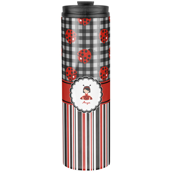 Ladybugs & Stripes Stainless Steel Tumbler 20 Oz - Front