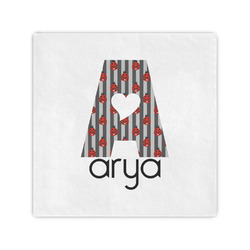 Ladybugs & Stripes Cocktail Napkins (Personalized)