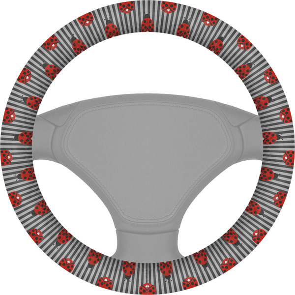 Custom Ladybugs & Stripes Steering Wheel Cover