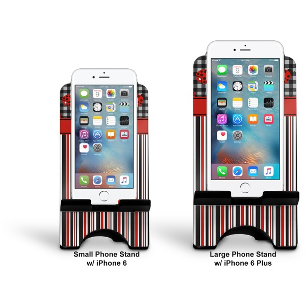 Ladybugs & Stripes Stylized Phone Stand - Comparison