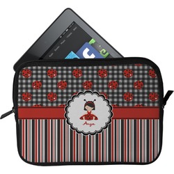 Ladybugs & Stripes Tablet Case / Sleeve (Personalized)