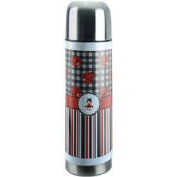Ladybugs & Stripes Stainless Steel Thermos (Personalized)