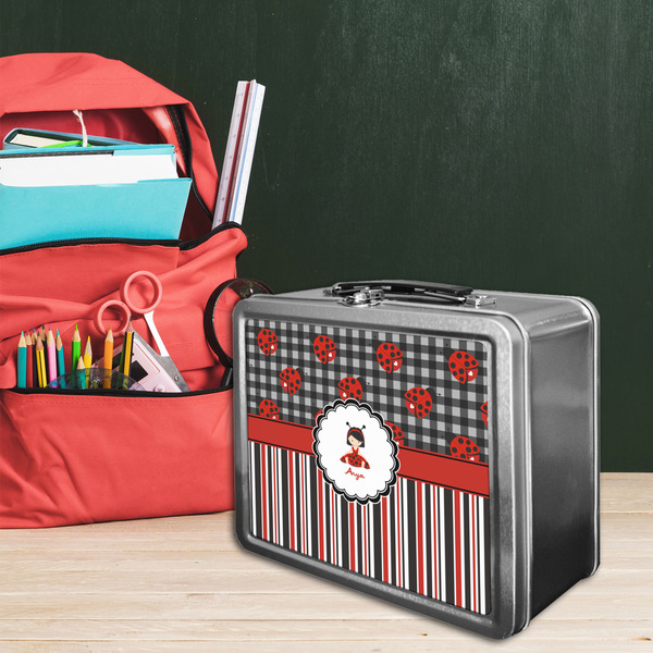 Ladybugs & Stripes Tin Lunchbox - LIFESTYLE