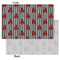Ladybugs & Stripes Tissue Paper - Heavyweight - Small - Front & Back