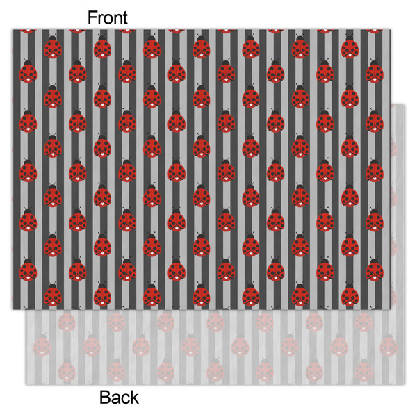 Ladybugs & Stripes Tissue Paper - Lightweight - Large - Front & Back