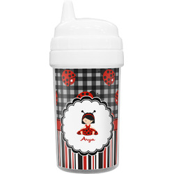 Ladybugs & Stripes Sippy Cup (Personalized)