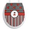 Ladybugs & Stripes Toilet Seat Decal (Personalized)
