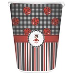 Ladybugs & Stripes Waste Basket (Personalized)