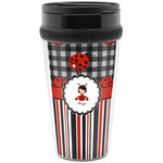 Ladybugs & Stripes Acrylic Travel Mug without Handle (Personalized)