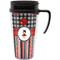 Ladybugs & Stripes Acrylic Travel Mug with Handle (Personalized)
