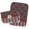 Ladybugs & Stripes Two Rectangle Burp Cloths - Open & Folded