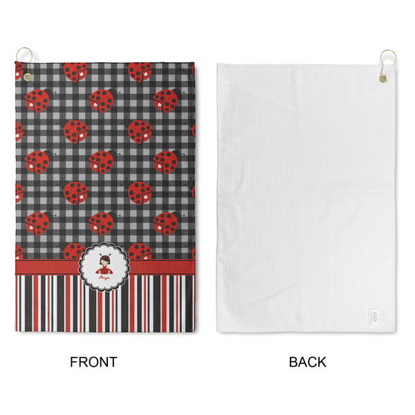 Ladybugs & Stripes Waffle Weave Golf Towel - Approval