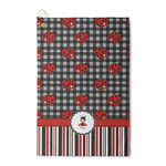 Ladybugs & Stripes Waffle Weave Golf Towel (Personalized)