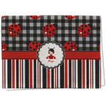 Ladybugs & Stripes Kitchen Towel - Waffle Weave (Personalized)