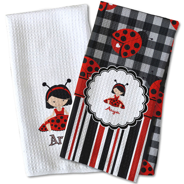 Ladybugs & Stripes Waffle Weave Towels - Two Print Styles