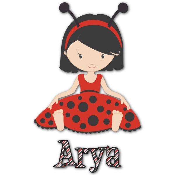 Custom Ladybugs & Stripes Graphic Decal - Small (Personalized)