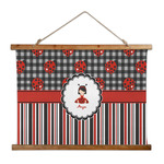 Ladybugs & Stripes Wall Hanging Tapestry - Wide (Personalized)