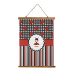 Ladybugs & Stripes Wall Hanging Tapestry (Personalized)