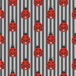 Ladybugs & Stripes Wallpaper & Surface Covering (Peel & Stick 24"x 24" Sample)