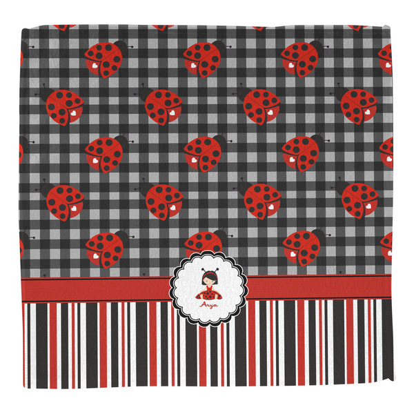 Ladybugs & Stripes Washcloth - Front - No Soap