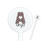 Ladybugs & Stripes 5.5" Round Plastic Stir Sticks - White - Single Sided (Personalized)