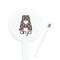 Ladybugs & Stripes White Plastic 7" Stir Stick - Round - Closeup