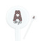 Ladybugs & Stripes 7" Round Plastic Stir Sticks - White - Single Sided (Personalized)