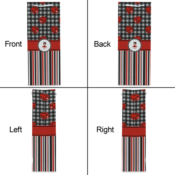 Ladybugs & Stripes Wine Gift Bag - Gloss - Approval