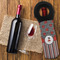 Ladybugs & Stripes Wine Tote Bag - FLATLAY