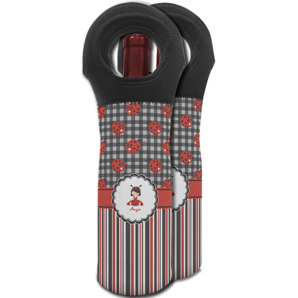 Ladybugs & Stripes Wine Tote Bag - MAIN