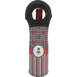 Ladybugs & Stripes Wine Tote Bag (Personalized)